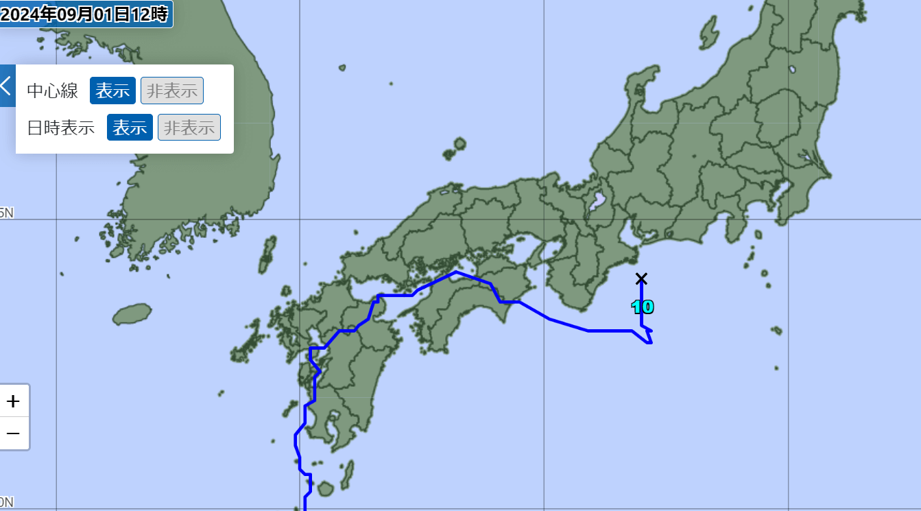 台風10号、熱帯低気圧に変わりましたが、関東は引き続き土砂災害に警戒を！